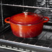 22cm Red Cast Iron Casserole Dish With Lid Image 6