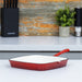 24cm Red Cast Iron Griddle Pan Image 3