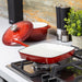 24cm Red Cast Iron Griddle Pan Image 5