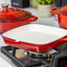 24cm Red Cast Iron Griddle Pan Image 6