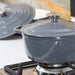 22cm Grey Cast Iron Casserole Dish With Lid Image 7