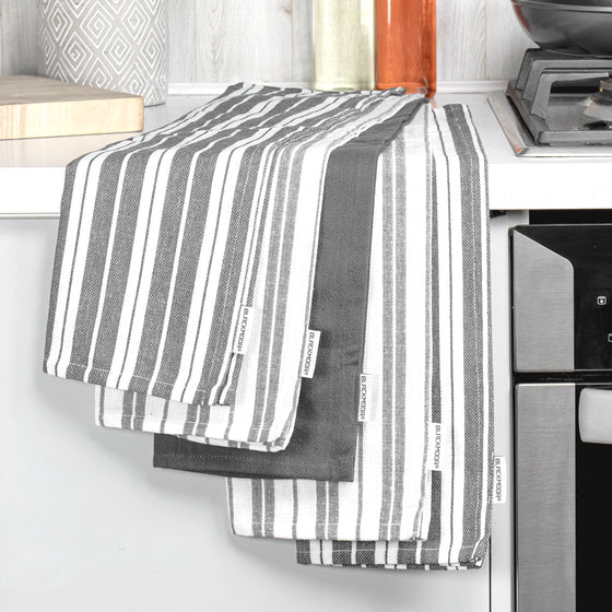 Set of 5 Tea Towels - Grey Image 7