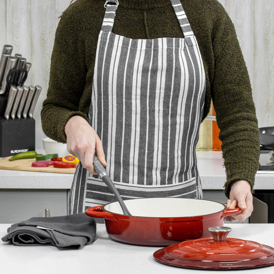 Kitchen Apron with Pocket - Grey Image 4