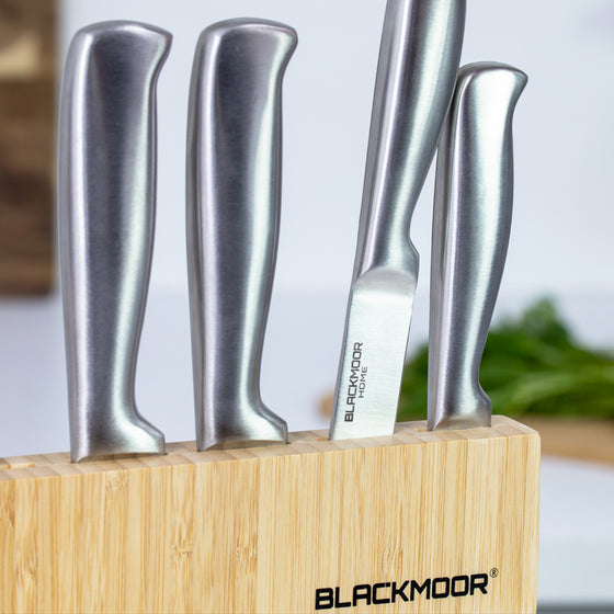 5-Piece Knife Set With Wooden Stand Image 4