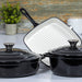 3-Piece Black Cast Iron Cookware Set Image 10