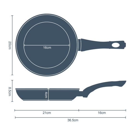 Classic 20cm Black Non Stick Frying Pan Image 10