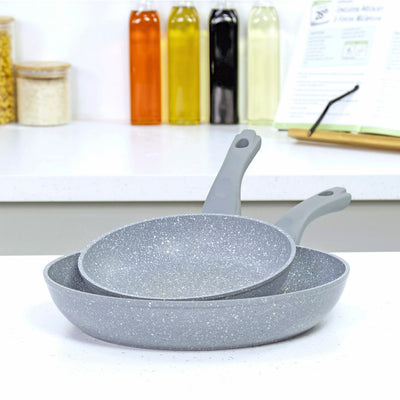 Classic 2-Piece Grey Non Stick Frying Pan Set