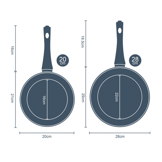 Classic 2-Piece Grey Non Stick Frying Pan Set Image 7