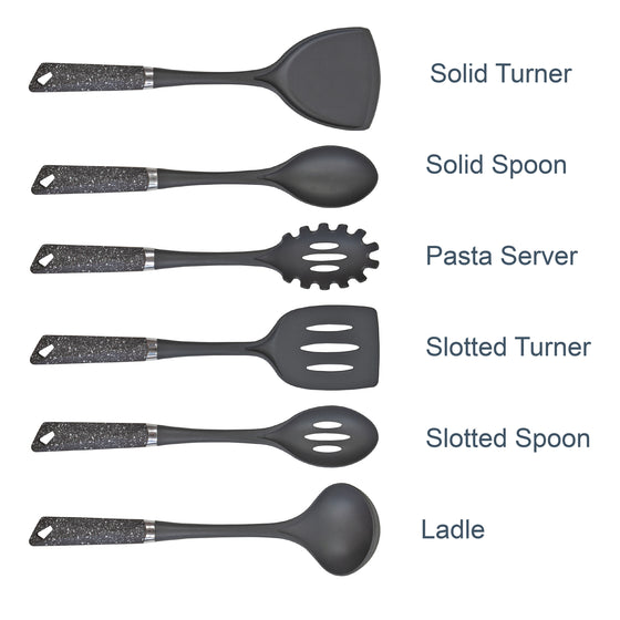 6-Piece Black Utensil Set Image 3