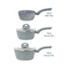 Classic 3-Piece Grey Non Stick Saucepan Set Image 5