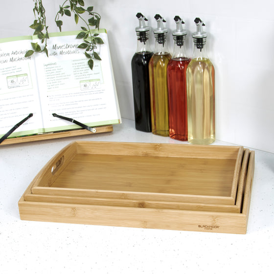 Set Of 3 Bamboo Serving Trays Image 4