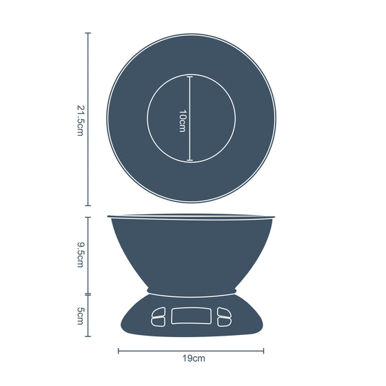 Deluxe Stainless Steel Digital Kitchen Scales with Bowl Image 4