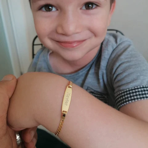 baby bracelet on toddler