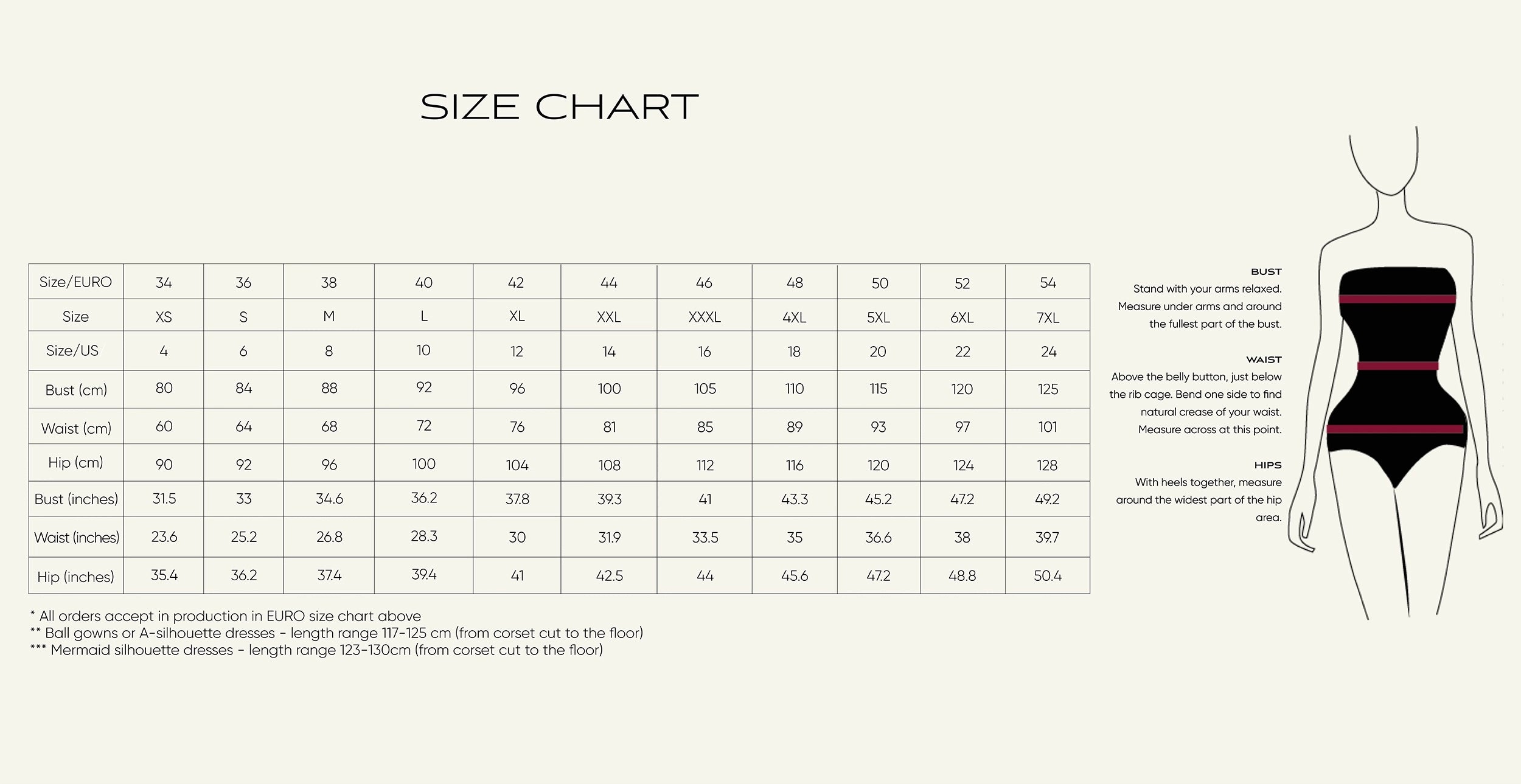 Size Chart Desktop