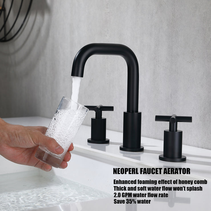 three hole bathroom sink faucet