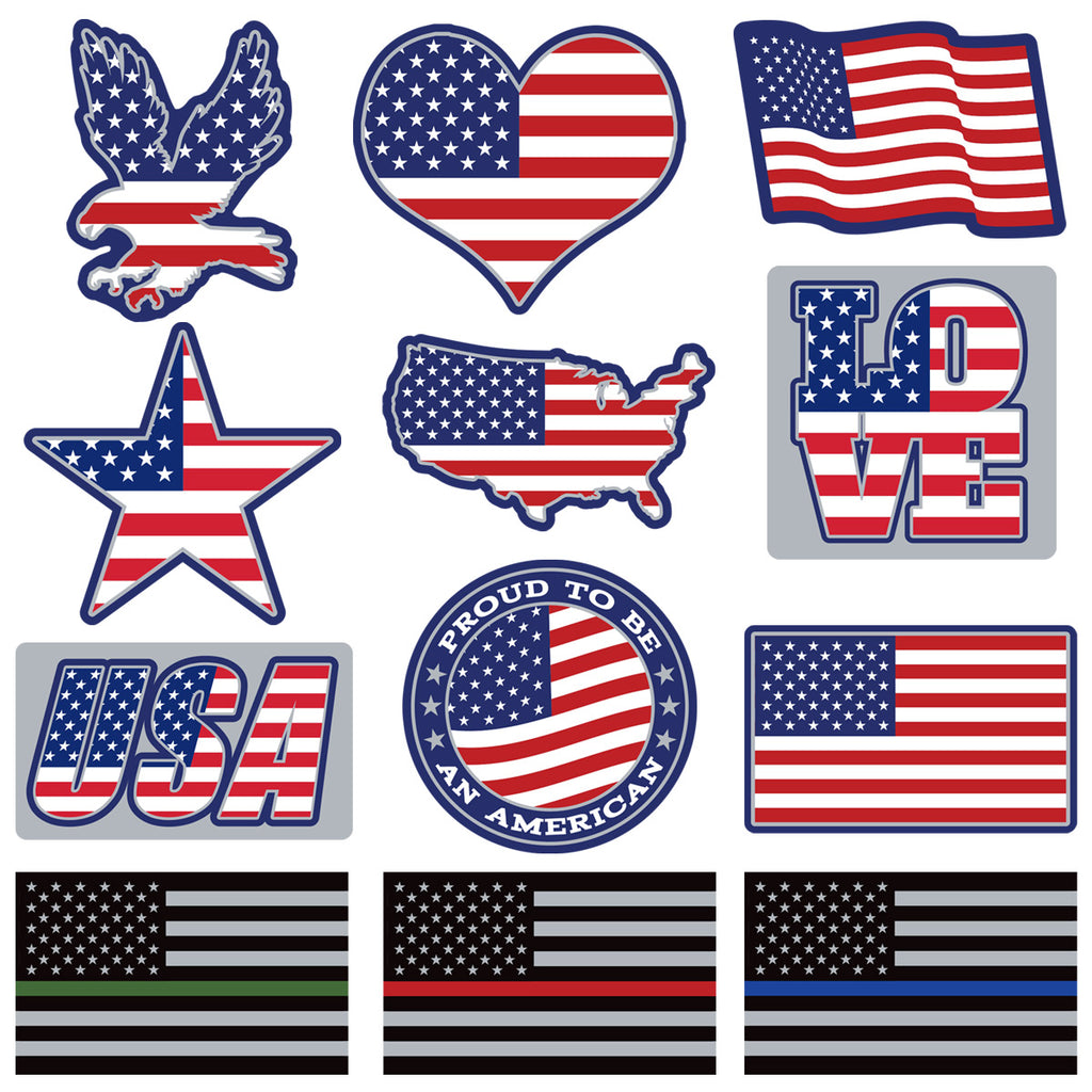 Show Your Patriotic Side with USA American Flag Stickers