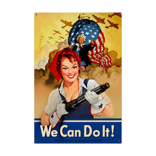 Rosie The Riveter #796 We Can Do It Vintage Retro Metal Sign Decor