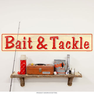 Tackle Shop Bait Rustic Style Metal Sign