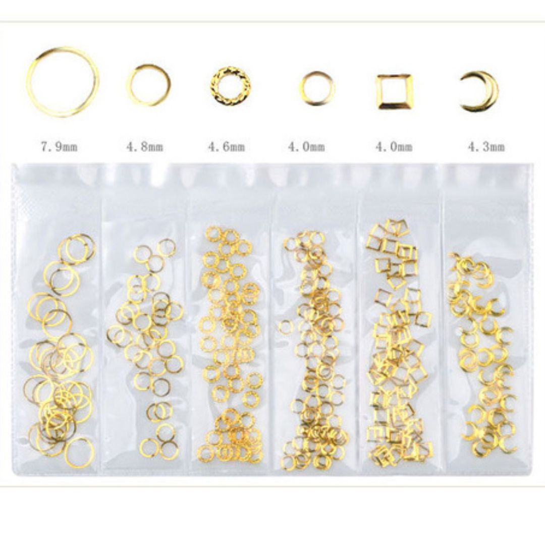 Gold Charm Variety Pack- Frames #2 – The Essential Nail Supply