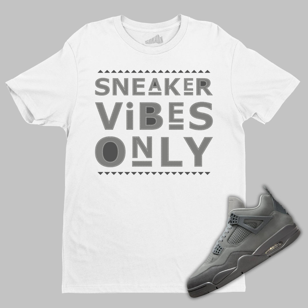 Sneaker Vibes Only T-Shirt Matching Air Jordan 4 Wet Cement - SNKADX product image