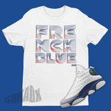 white shirt to match jordan 13 french blue