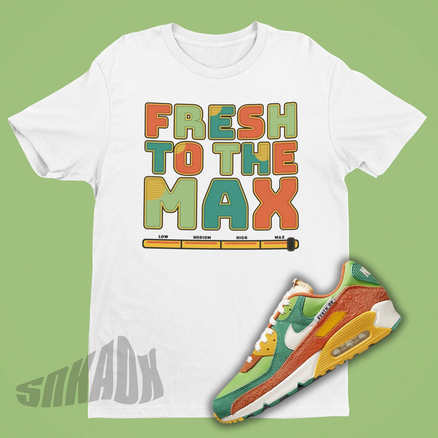 Nike Air Max 90 SE AMRC Roma Green Match Shit | Fresh The Max Shirt | SNKADX