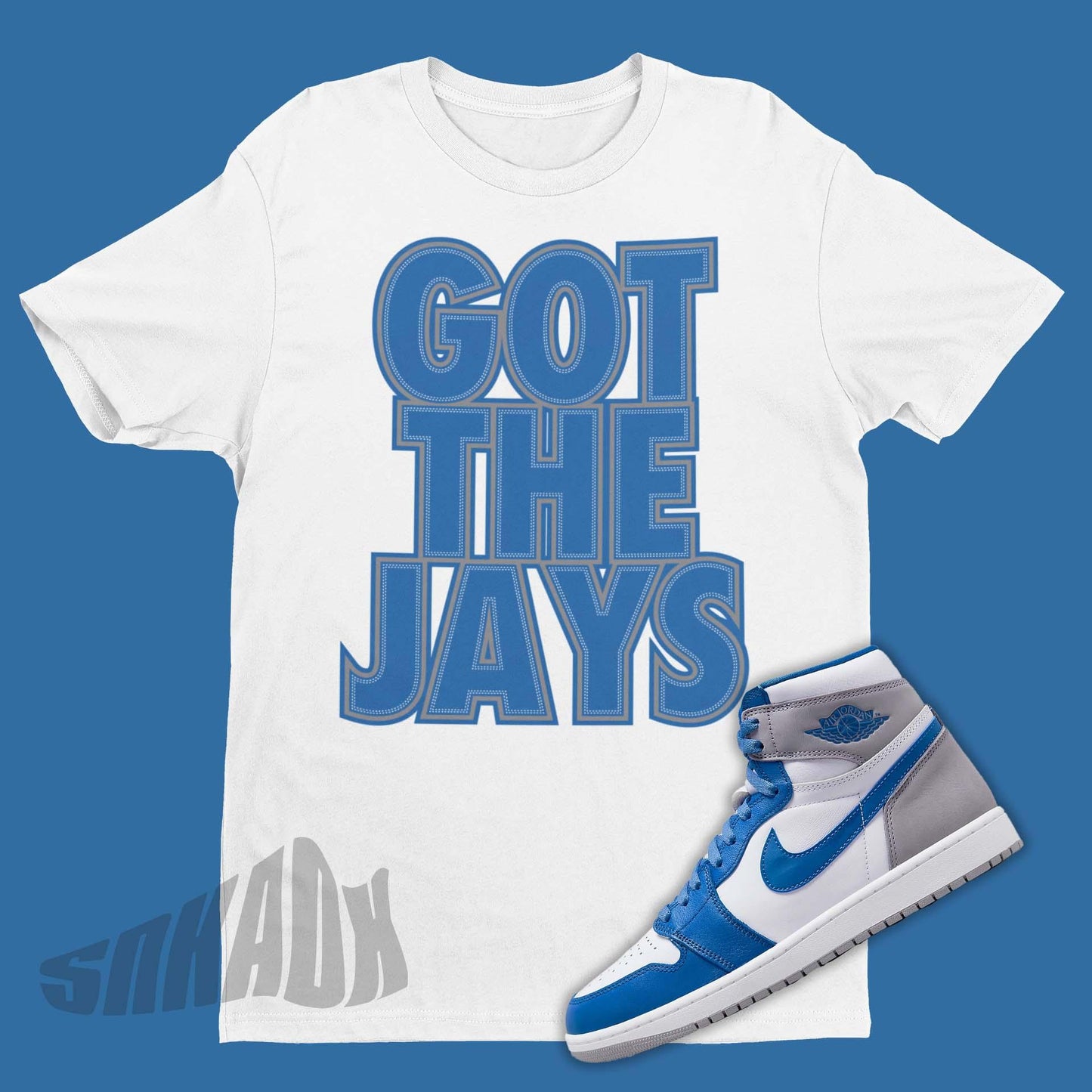 blue & black jordan shirt