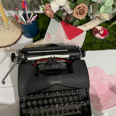 corona typewriter at Him + Her Vintage