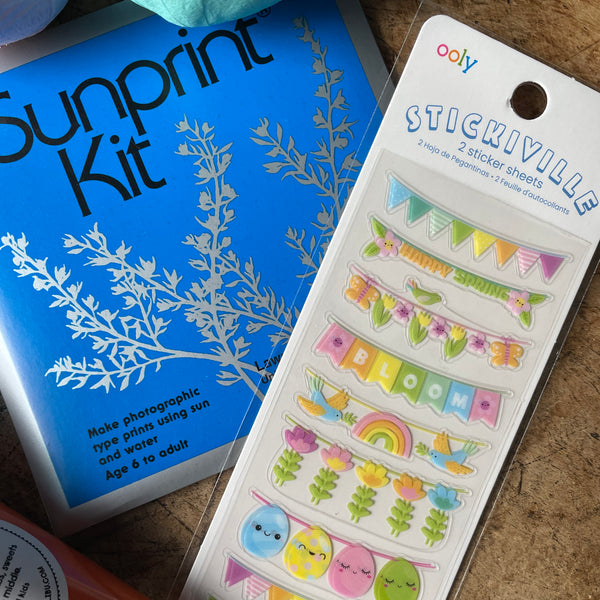 sunprint kit and stickers