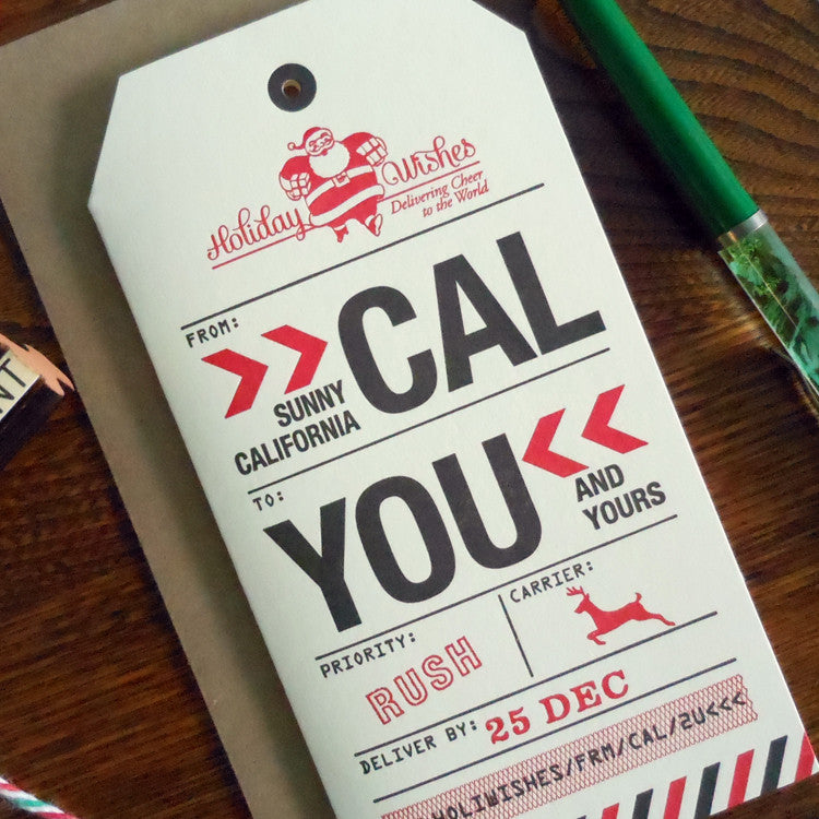 holiday california luggage tag – a. favorite design