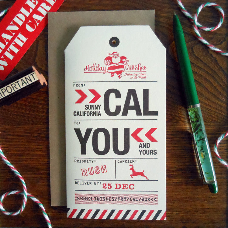 holiday california luggage tag – a. favorite design