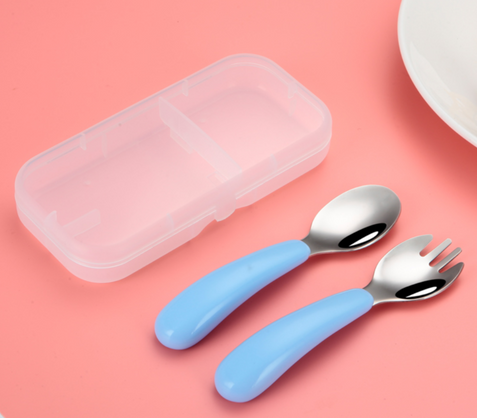 Lunch Punch Lunch Box Fork and Spoon Set - Blue – MontiiCo