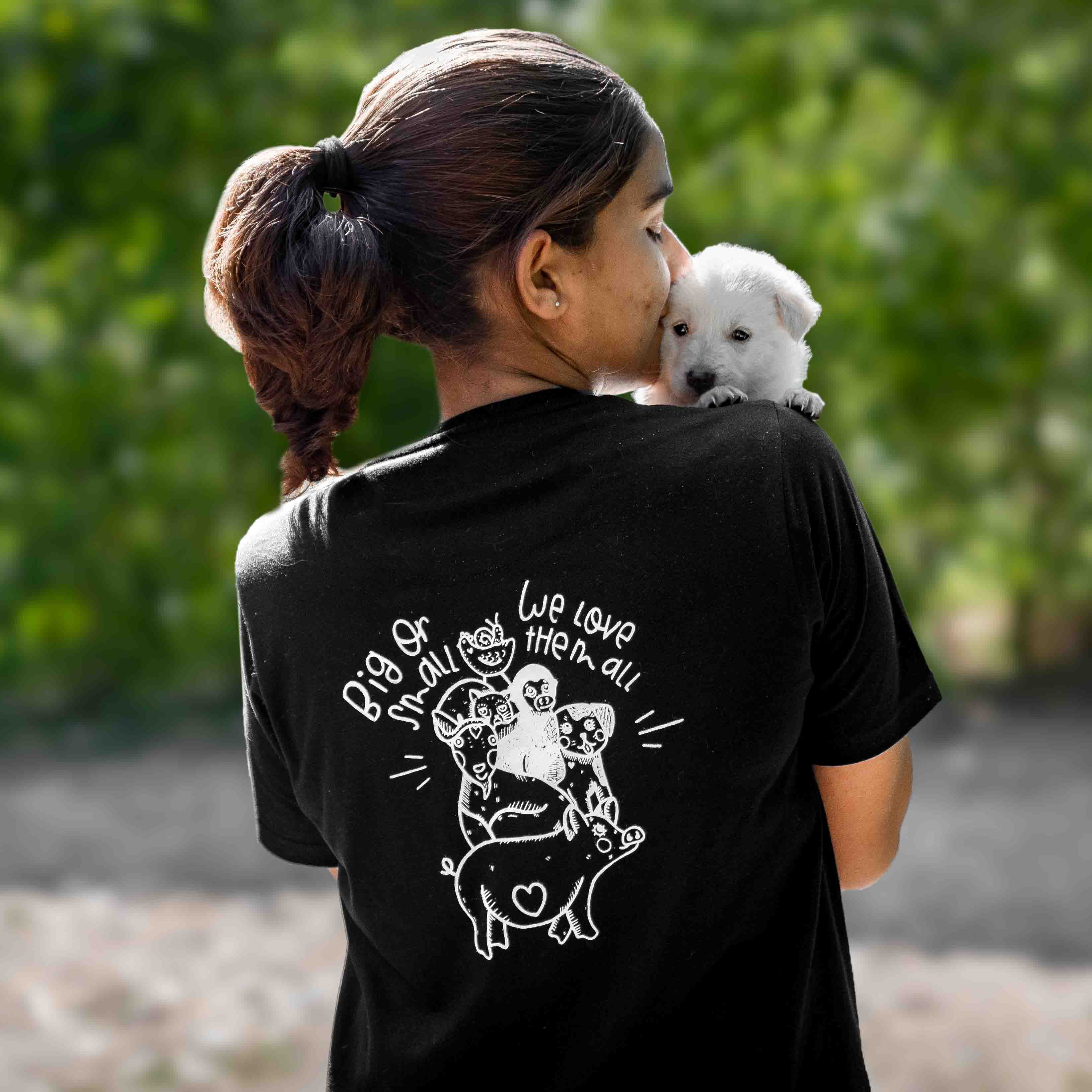 Big Or Small We Love Them All T Shirt Peepal Farm Products