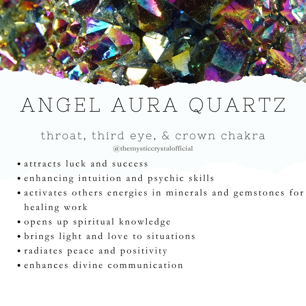 Angel Aura Quartz meaning, properties, chakra, and more
