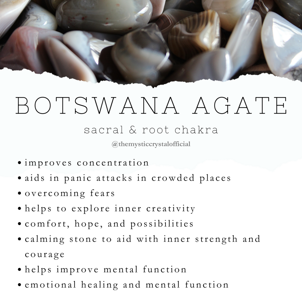 Botswana Agate meanings, properties, and more