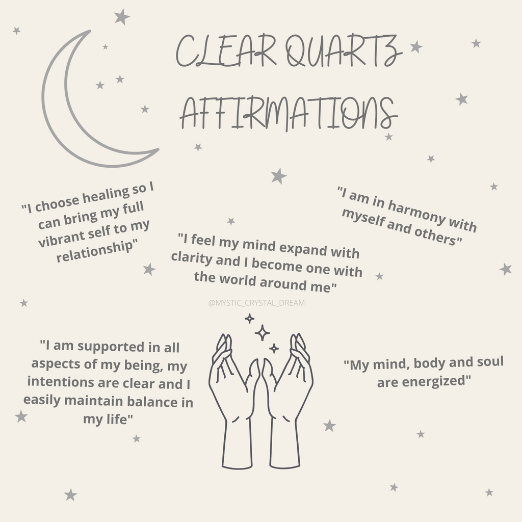 Clear Quartz crystal affirmations