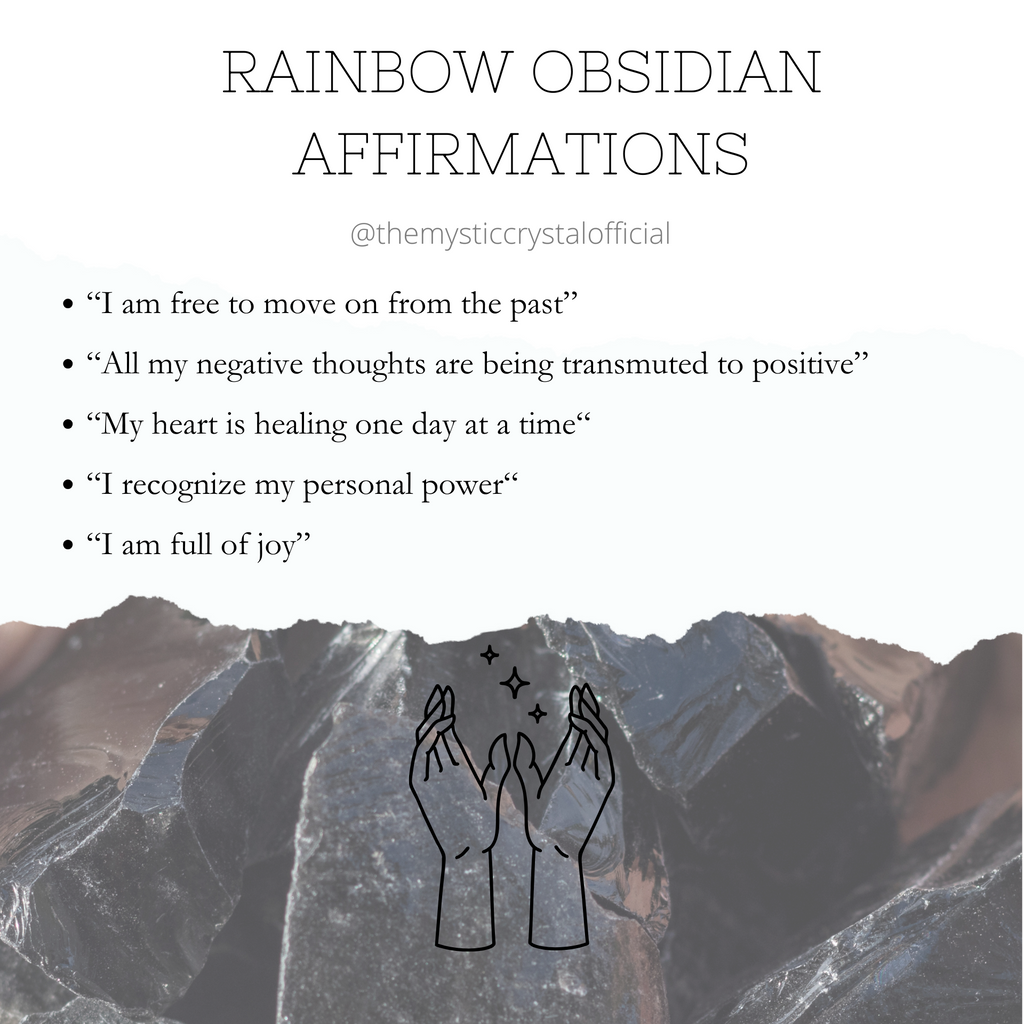 Rainbow Obsidian crystal affirmations