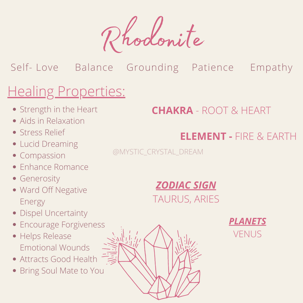 Rhodonite Meaning - Mystic Crystal Dream