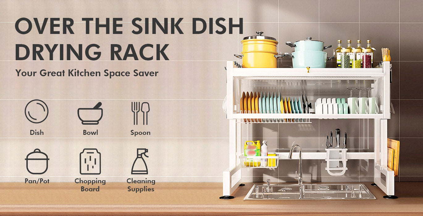 8 Over-The-Sink Dish Racks That Reviewers Love - Living in a shoebox