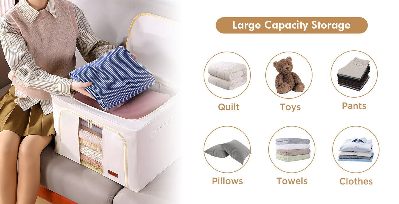 Joybos® Cotton Foldable Clothes Storage Box 10