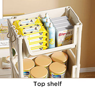 Joybos® 3-Tier Storage Shelf Rack With Brake 19