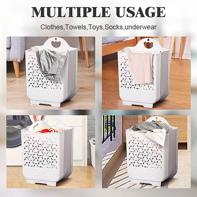 ZERO JET LAG DFHKLC3 82L Large Laundry Basket Collapsible Fabric Laundry  Hamper Tall Foldable Laundry Bag Handles Waterproof Portable Washing Bin