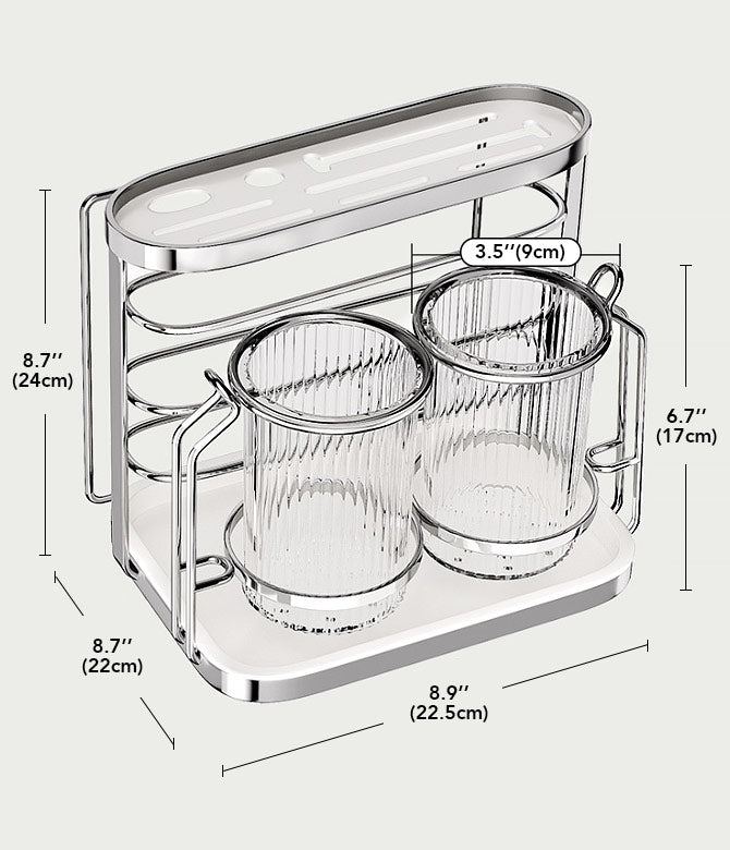 Joybos®Kitchen Utensil Display Organizer with Acrylic Shield F2 9