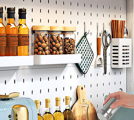 Joybos® Metal Kitchen Pantry Storage Cabinet with DIY Pegboard Wall 10