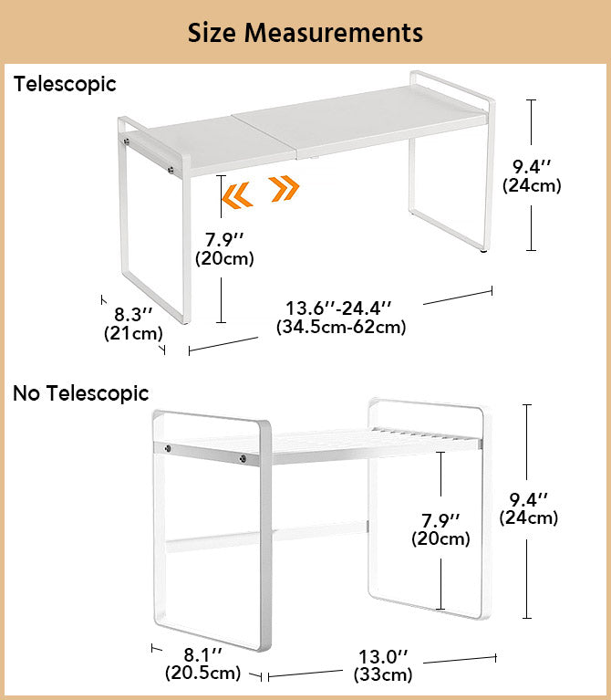 Joybos® Expandable Countertop Organizer in Steel with Rust Resistant For Kitchen Pantry F46 11