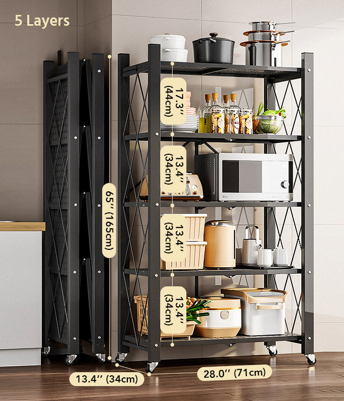 Joybos® Heavy Duty Foldable Metal Organizer Shelves with Wheels 20