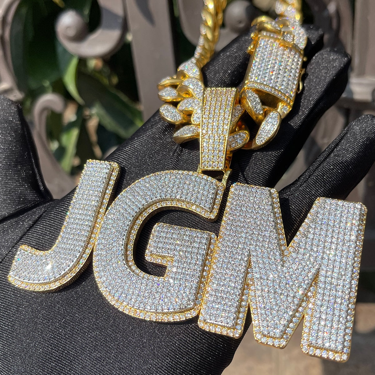 NEW CUSTOM | Two Layers Solid Back Clear Font Iced Out Custom