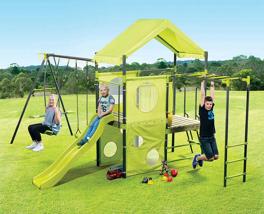 swing slide climb manor play set