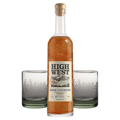 High Country American Single Malt X Rocks Glasses