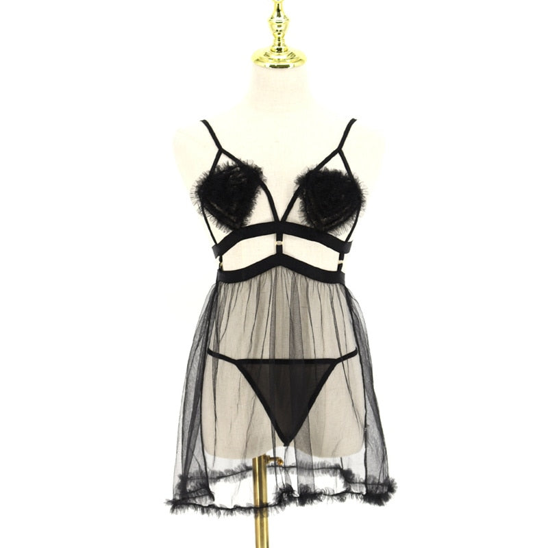 Sexy Sleepwear Female Summer Thin Suspender Strap Night Dress Short Ba ...